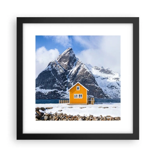 Poster in cornice nera - Vacanze scandinave - 30x30 cm