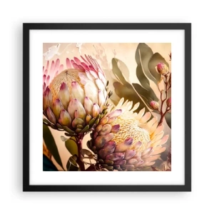 Poster in cornice nera - Tenero abbraccio - 40x40 cm