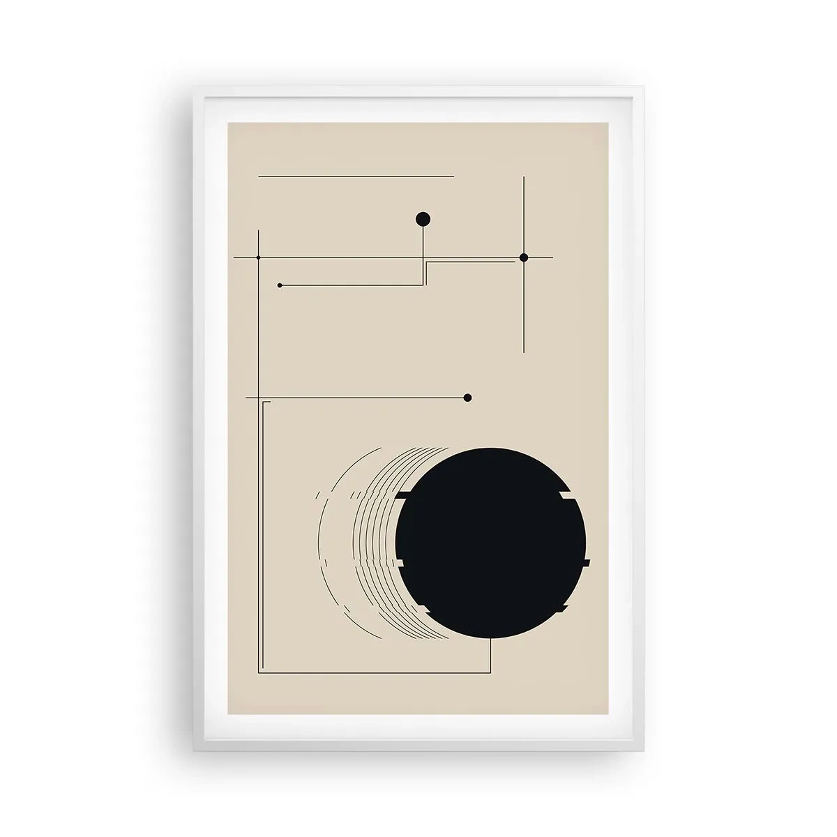 Poster in cornice bianca - Composizione elastica e dinamica - 61x91 cm
