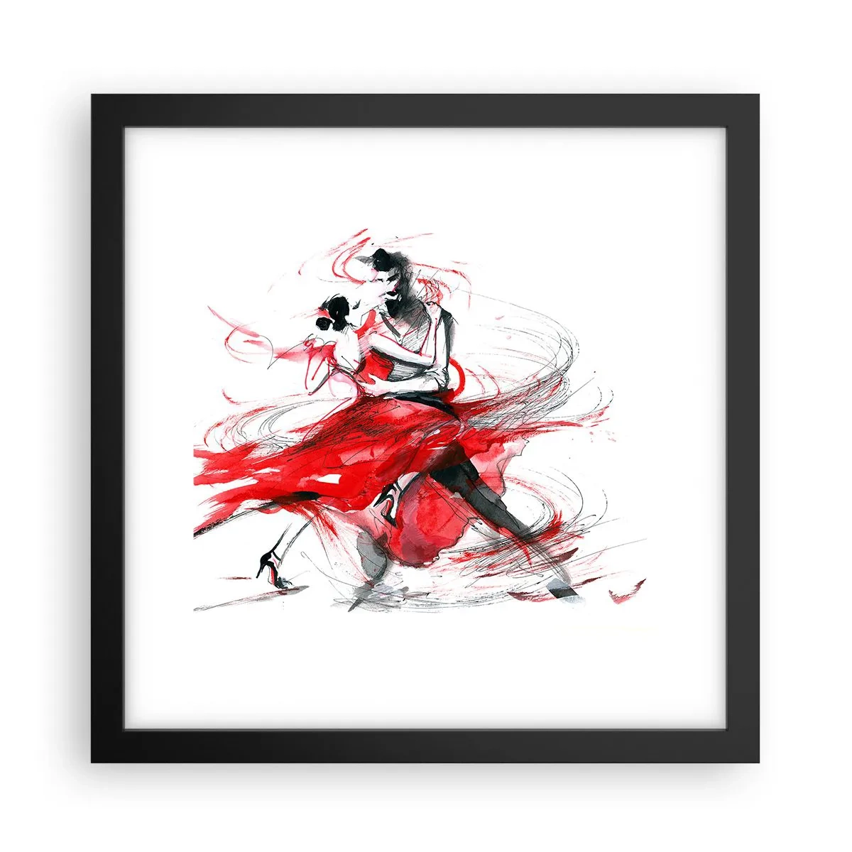 Poster in cornice nera - Tango: il ritmo della passione - 30x30 cm