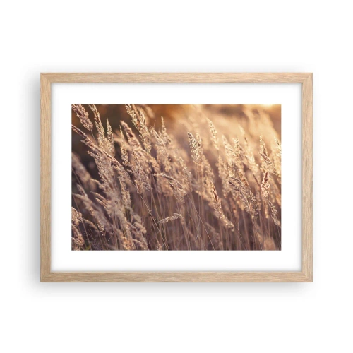 Poster in cornice rovere chiaro - Pronti a salutare l'autunno - 40x30 cm