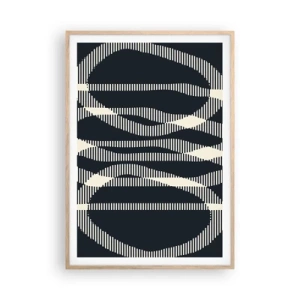 Poster in cornice rovere chiaro - Tentativo di rompere l'oscurità - 70x100 cm