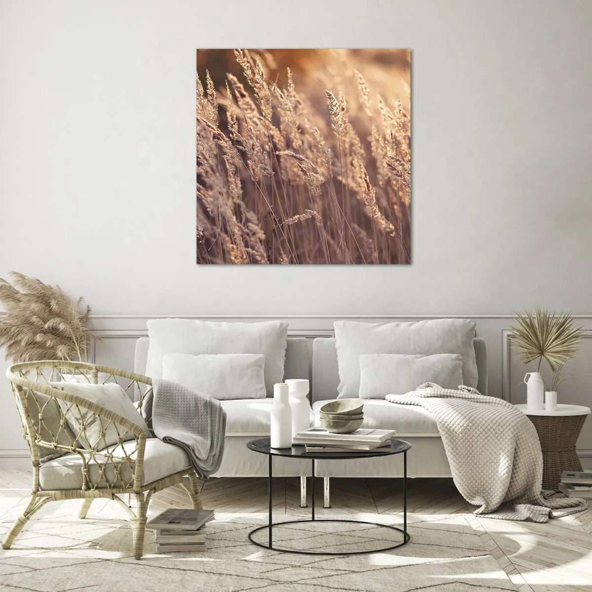 Quadro su vetro - Pronti a salutare l'autunno - 30x30 cm