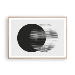 Poster in cornice rovere chiaro - Il suo alter ego - 100x70 cm