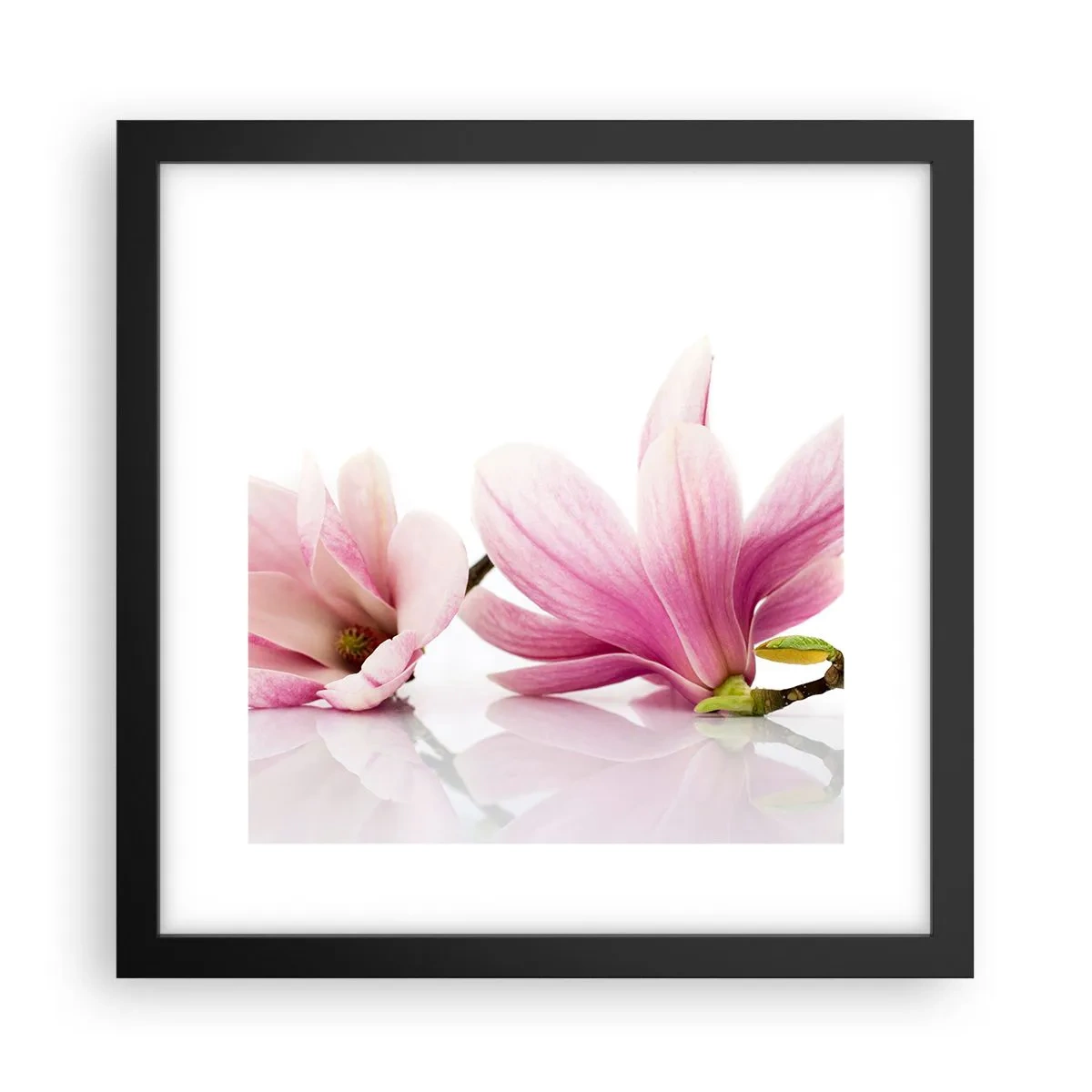 Poster in cornice nera - Delicati come un soffio di primavera - 30x30 cm