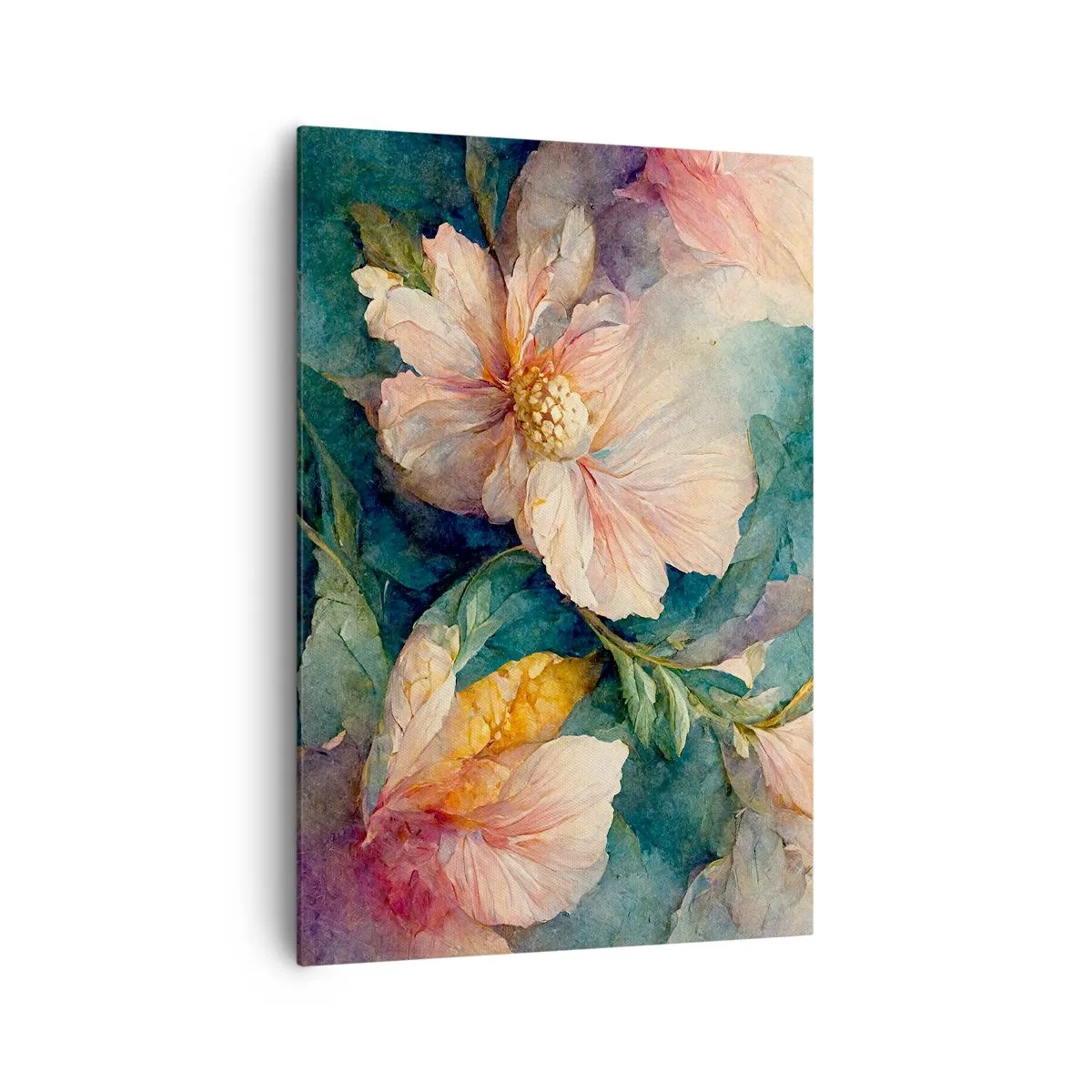 Quadro su tela - Stampe su Tela - Fiori delicati in colori pastello - 70x100cm - Delicatezza pura - Decorazione murale moderna per soggiorno e camera da letto ARTTOR