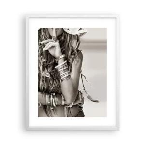 Poster in cornice bianca - Come una ragazza - 40x50 cm