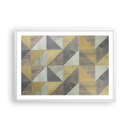 Poster in cornice bianca - Secondo i triangoli - 70x50 cm