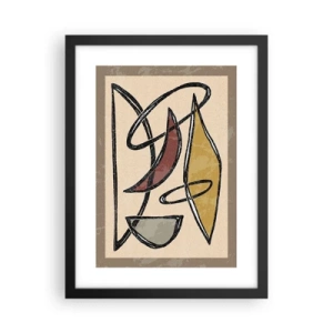 Poster in cornice nera - Composizione: archi e ovali - 30x40 cm