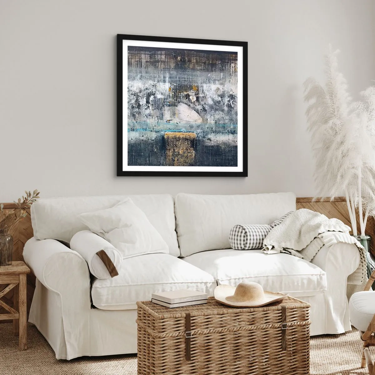 Poster in cornice nera - Talvolta è facile, talvolta è difficile - 40x40 cm