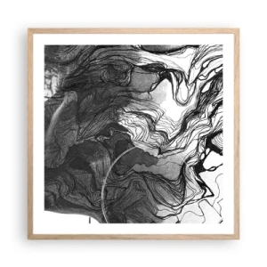 Poster in cornice rovere chiaro - Aggrovigliata nei sogni - 60x60 cm