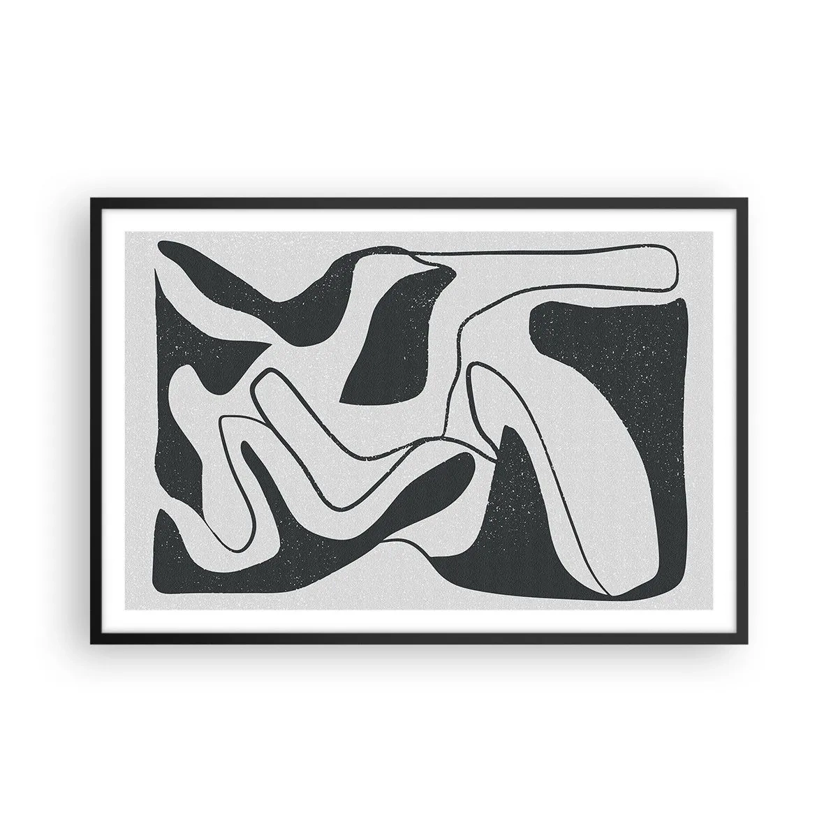Poster in cornice nera - Gioco astratto nel labirinto - 91x61 cm
