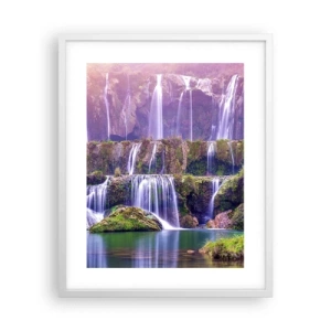 Poster in cornice bianca - La scala verso il cielo - 40x50 cm