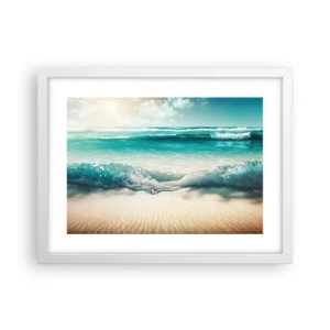 Poster in cornice bianca - La calma dell'oceano - 40x30 cm