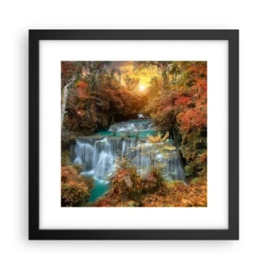 Poster in cornice nera - Il tesoro nascosto nel bosco - 30x30 cm