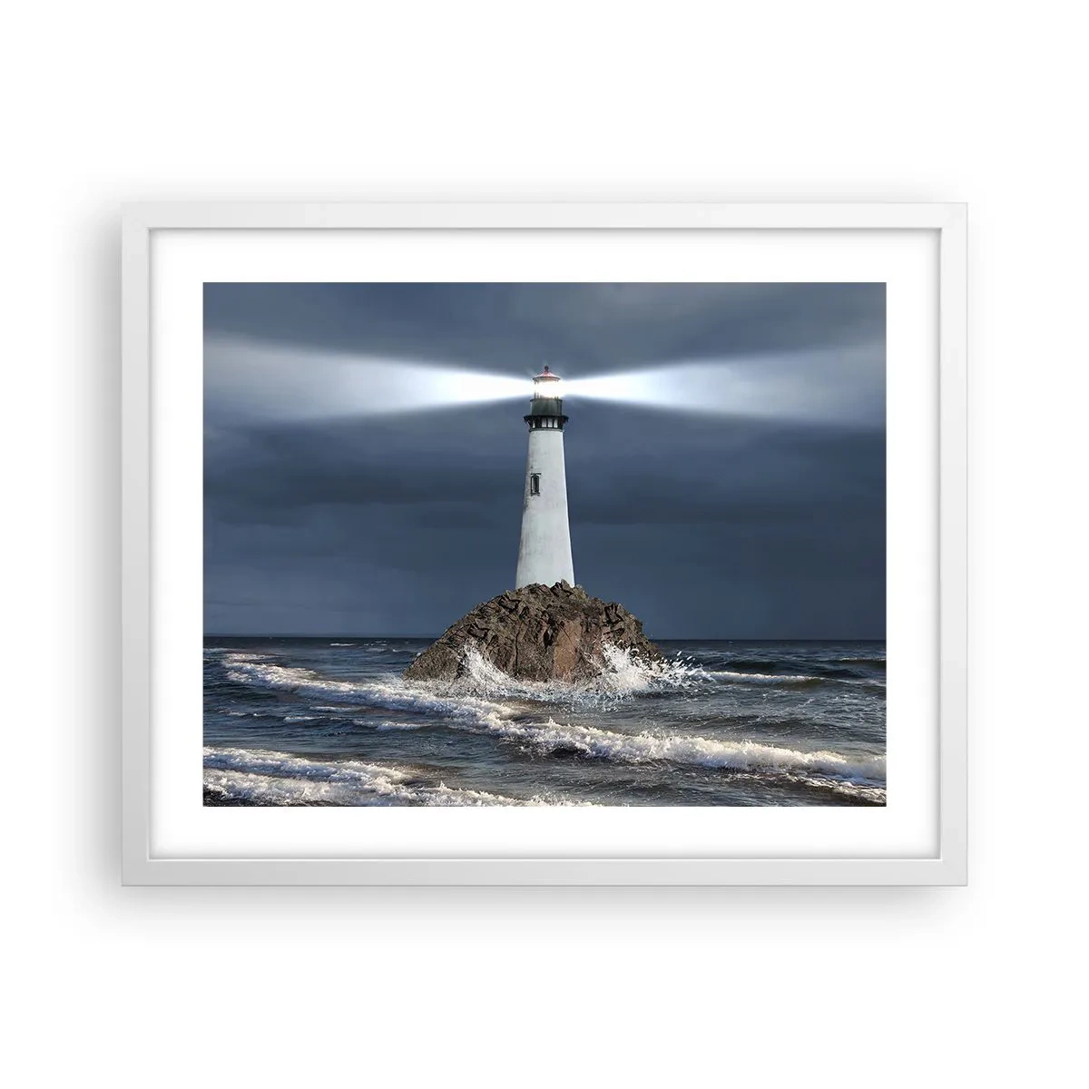 Poster in cornice bianca - Qui...qui... qui! - 50x40 cm