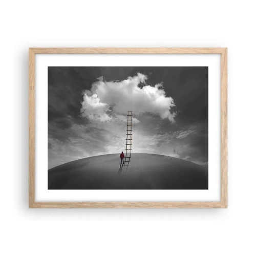 Poster in cornice rovere chiaro - Tutto è possibile - 50x40 cm