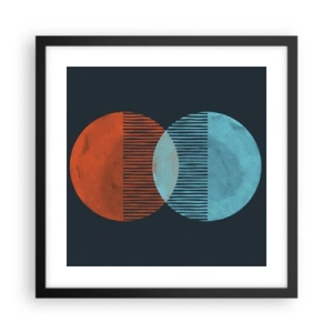 Poster in cornice nera - Fantasia astronomica - 40x40 cm