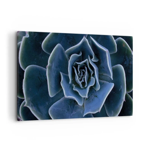 Quadro su tela - Stampe su Tela - Primo piano di una rosetta succulenta verde - 120x80cm - Fiore del deserto - Decorazione murale moderna per soggiorno e camera da letto ARTTOR