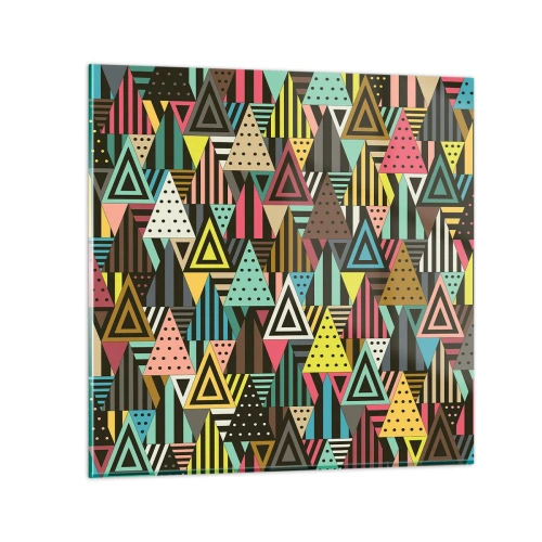 Quadro su vetro - Al ritmo di tre - 30x30 cm