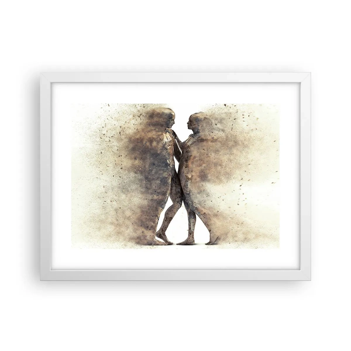 Poster in cornice bianca - Nati dalla polvere, per amare - 40x30 cm