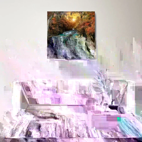 Orologio da parete - Orologio in Vetro - Il tesoro nascosto nel bosco - 40x40 cm