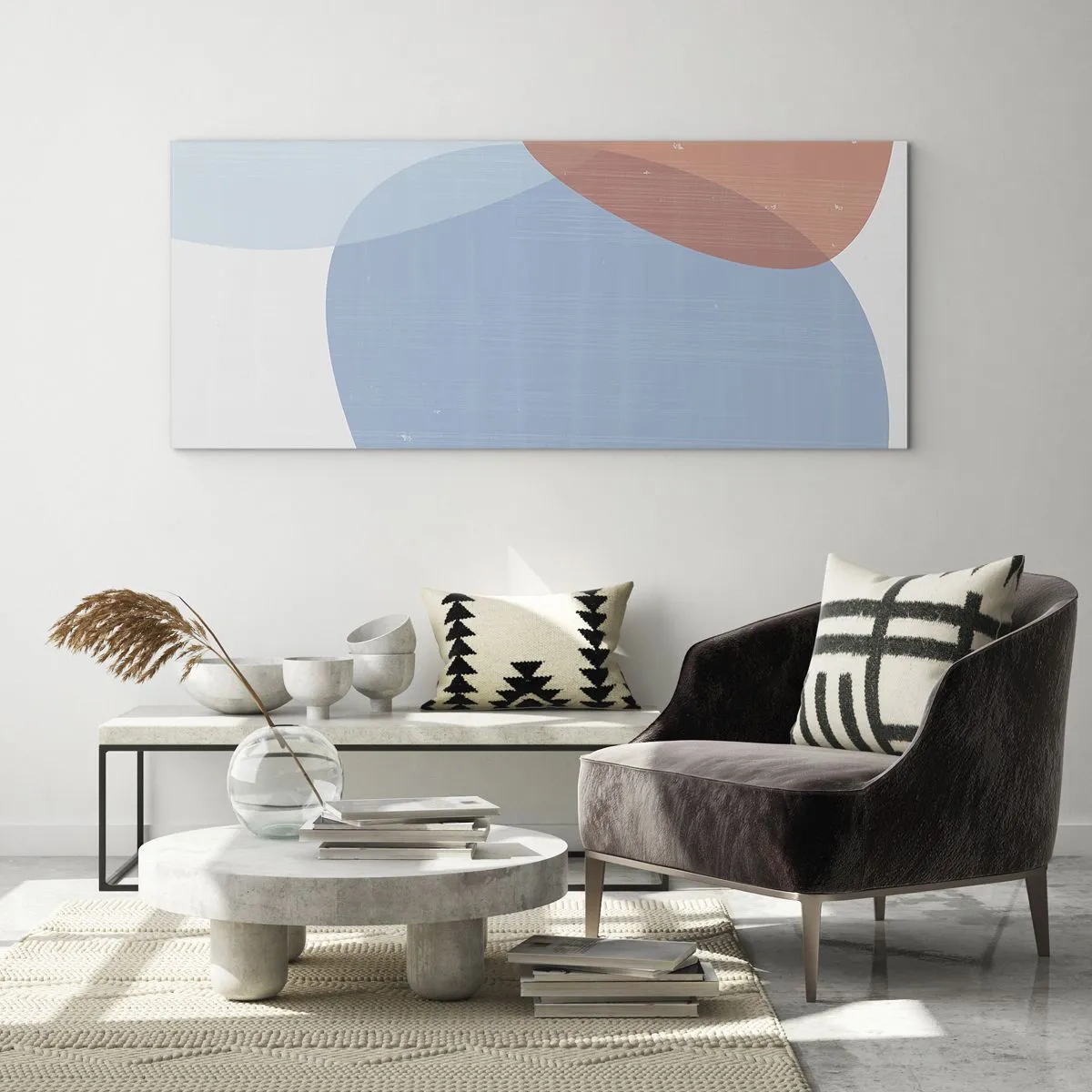 Quadro su vetro - Legami pastello - 100x40 cm