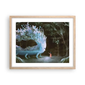 Poster in cornice rovere chiaro - Incontro fantastico - 50x40 cm