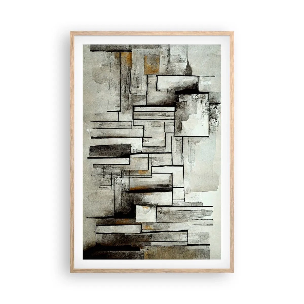 Poster in cornice rovere chiaro - La forza della semplicità - 61x91 cm