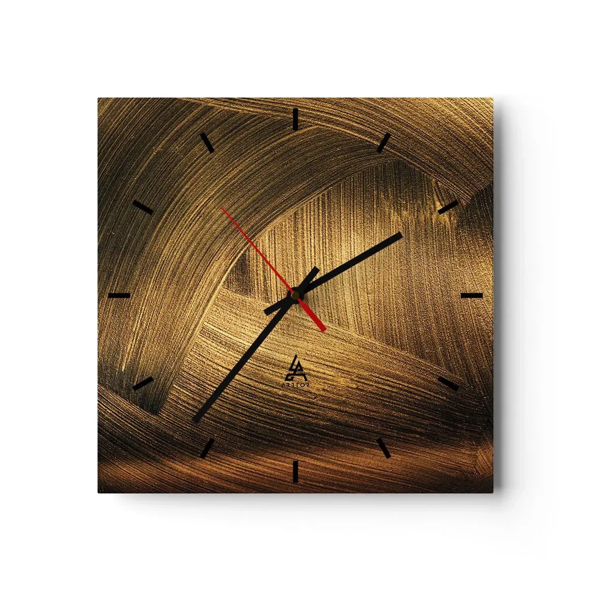 Orologio da parete - Orologio in Vetro - Nel labirinto d'oro - 40x40 cm