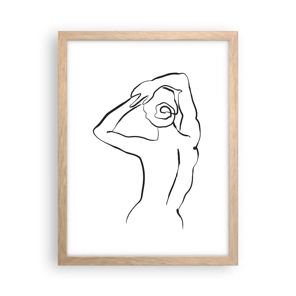Poster in cornice rovere chiaro - Nudo mattutino - 30x40 cm