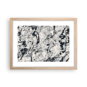 Poster in cornice rovere chiaro - La compenetrazione degli opposti - 40x30 cm