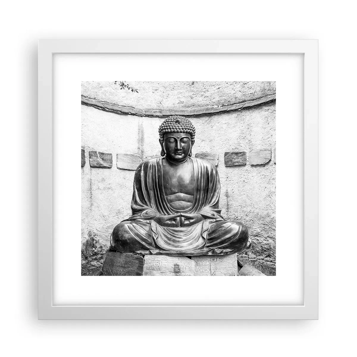 Poster in cornice bianca - Alla fonte della pace - 30x30 cm