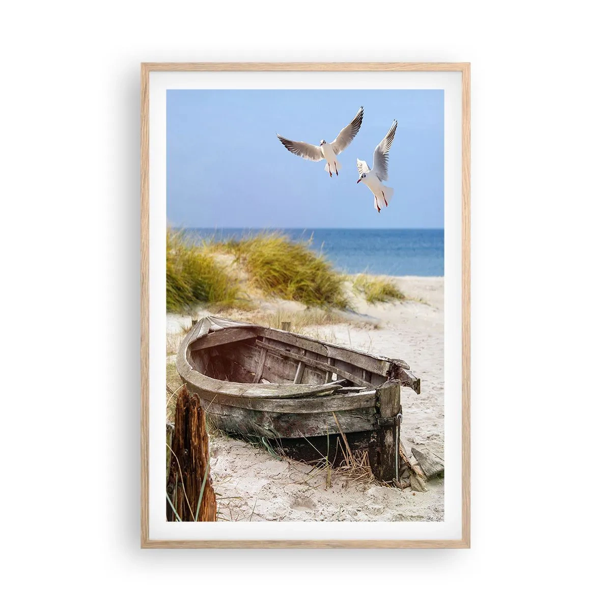 Poster in cornice rovere chiaro - Bagnate dal vento - 61x91 cm