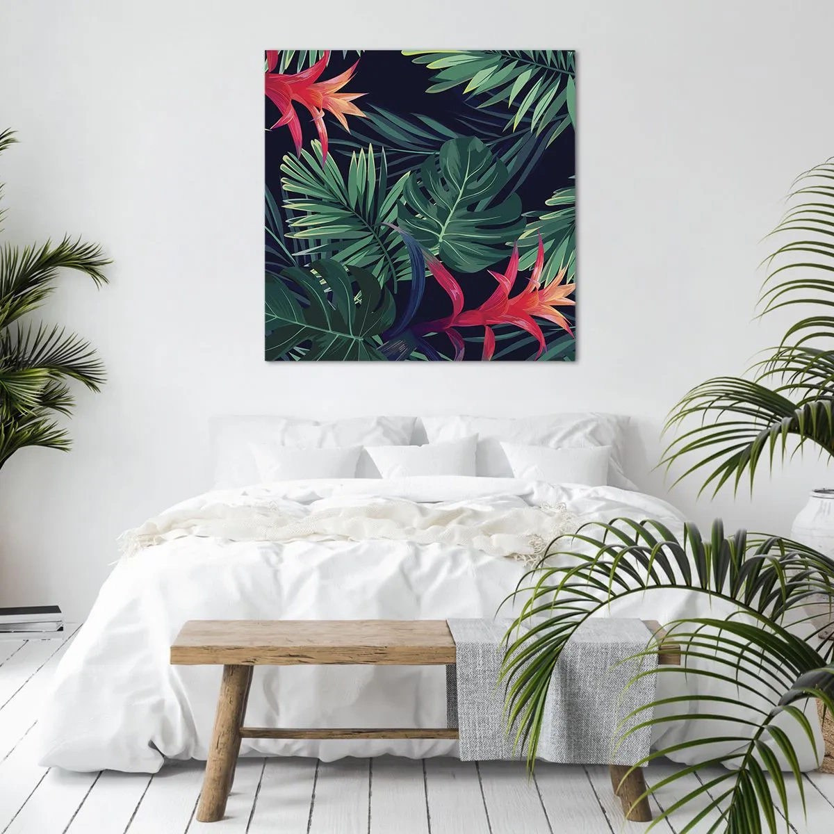 Quadro su tela - Stampe su Tela - Fiammante nel verde - 60x60 cm