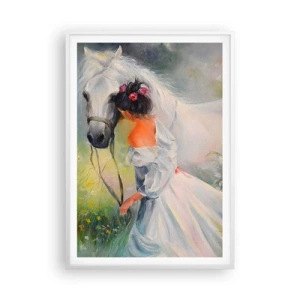 Poster in cornice bianca - Come in un bel sogno - 70x100 cm