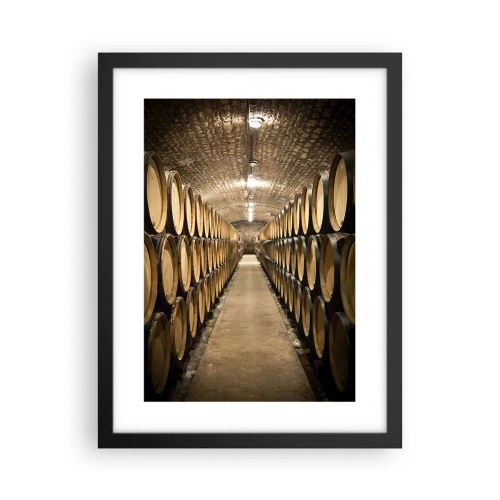 Poster in cornice nera - Nella cantina in mattoni - 30x40 cm
