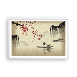 Poster in cornice bianca - Nel paese dei ciliegi in fiore - 91x61 cm