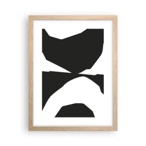 Poster in cornice rovere chiaro - Positivo - negativo - 30x40 cm