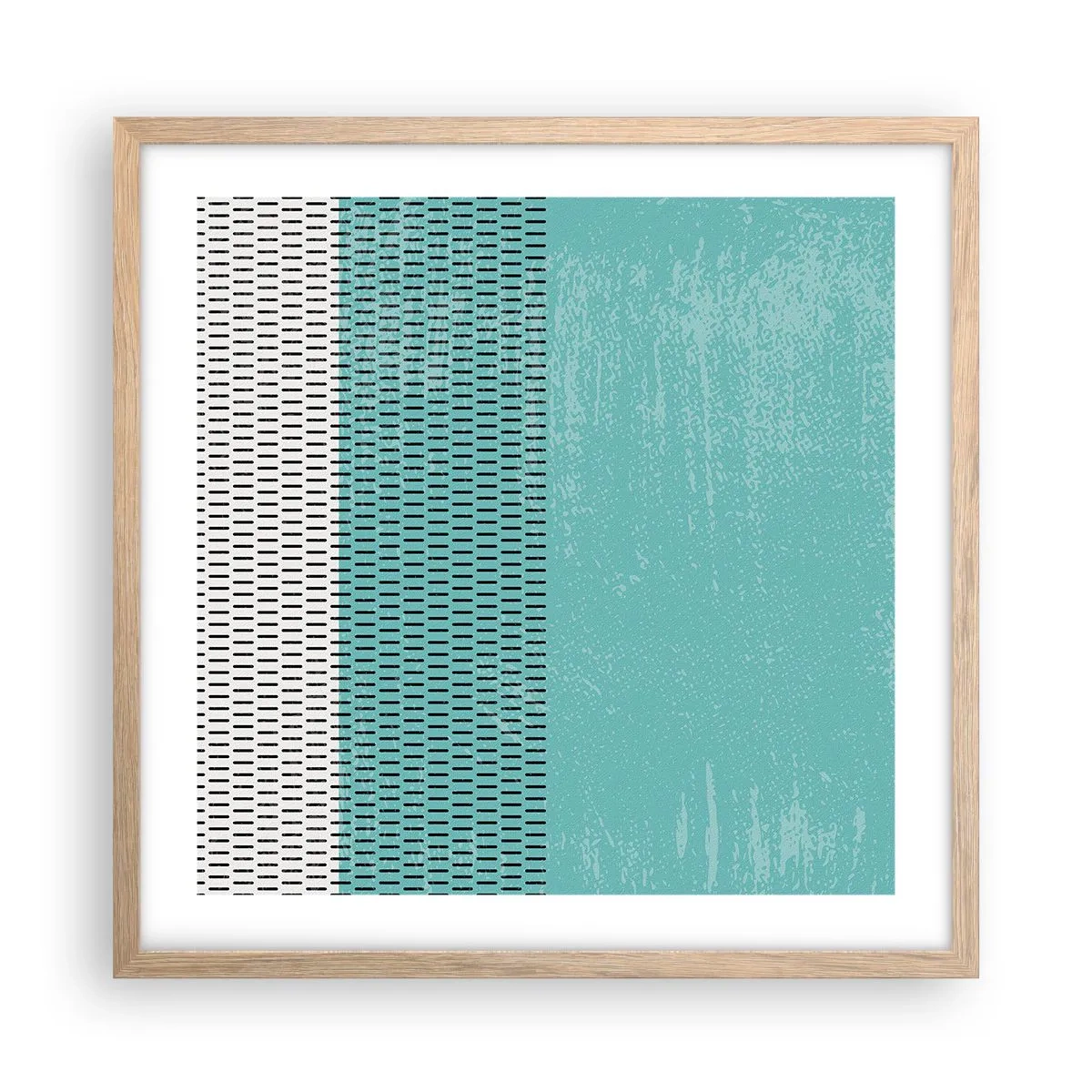 Poster in cornice rovere chiaro - Composizione equilibrata - 50x50 cm