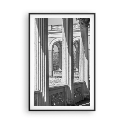 Poster in cornice nera - Portico soleggiato - 61x91 cm