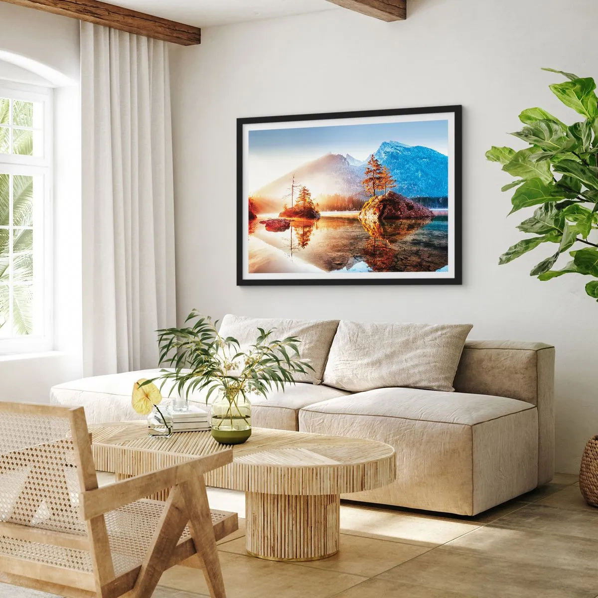 Poster in cornice nera - La natura in una nuova luce - 40x30 cm