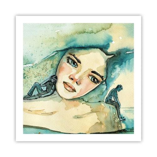 Poster - Am I blue? - 60x60 cm