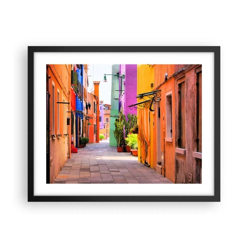 Poster in cornice nera - Angolo multicolore - 50x40 cm