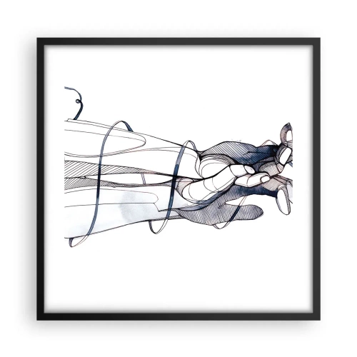 Poster in cornice nera - Studio del tocco - 50x50 cm