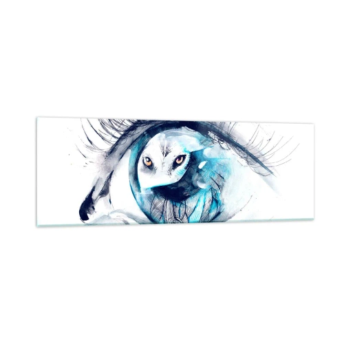 Quadro su vetro - Faccia a faccia con la natura selvaggia - 90x30 cm