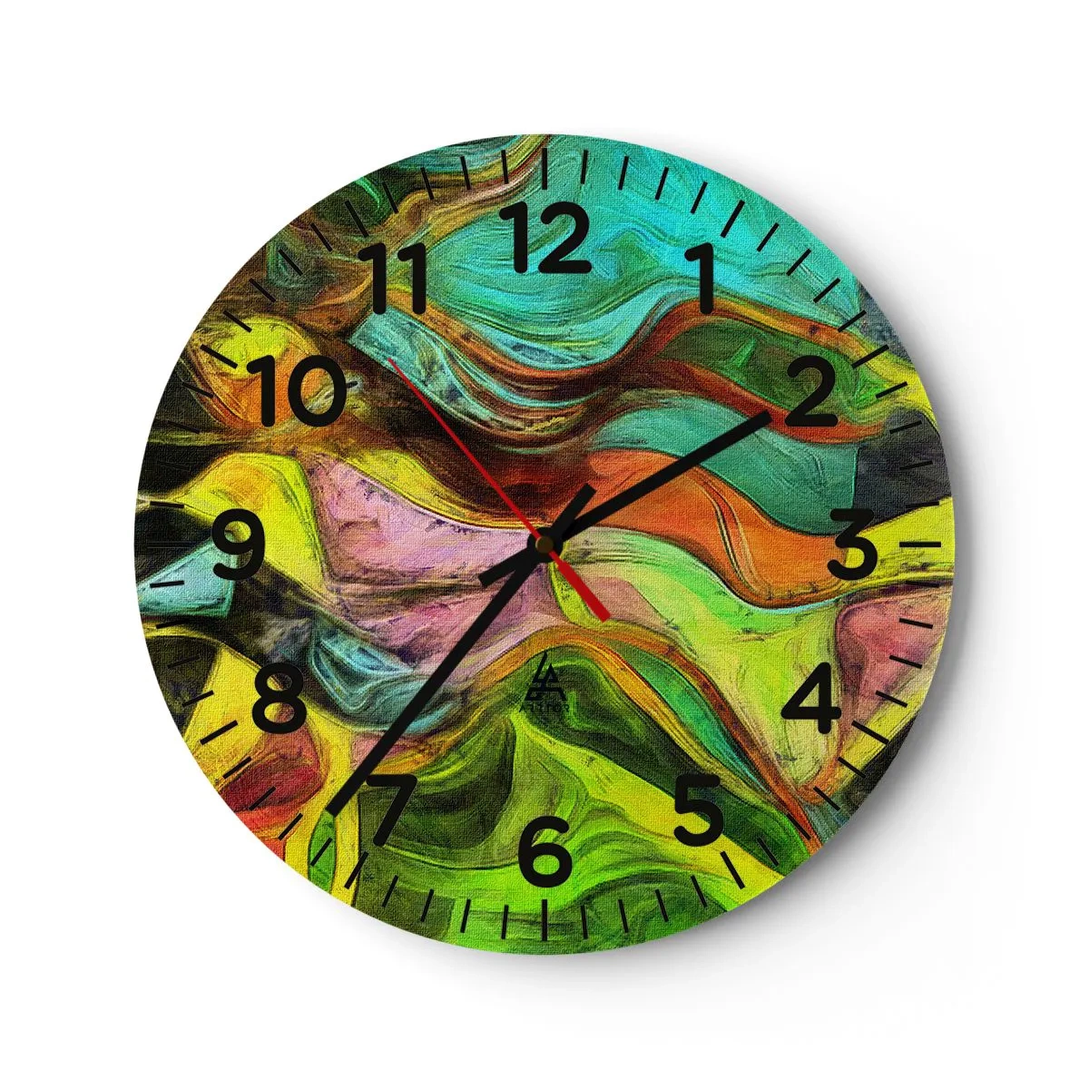 Orologio da parete - Orologio in Vetro - Il movimento è vita - 40x40 cm