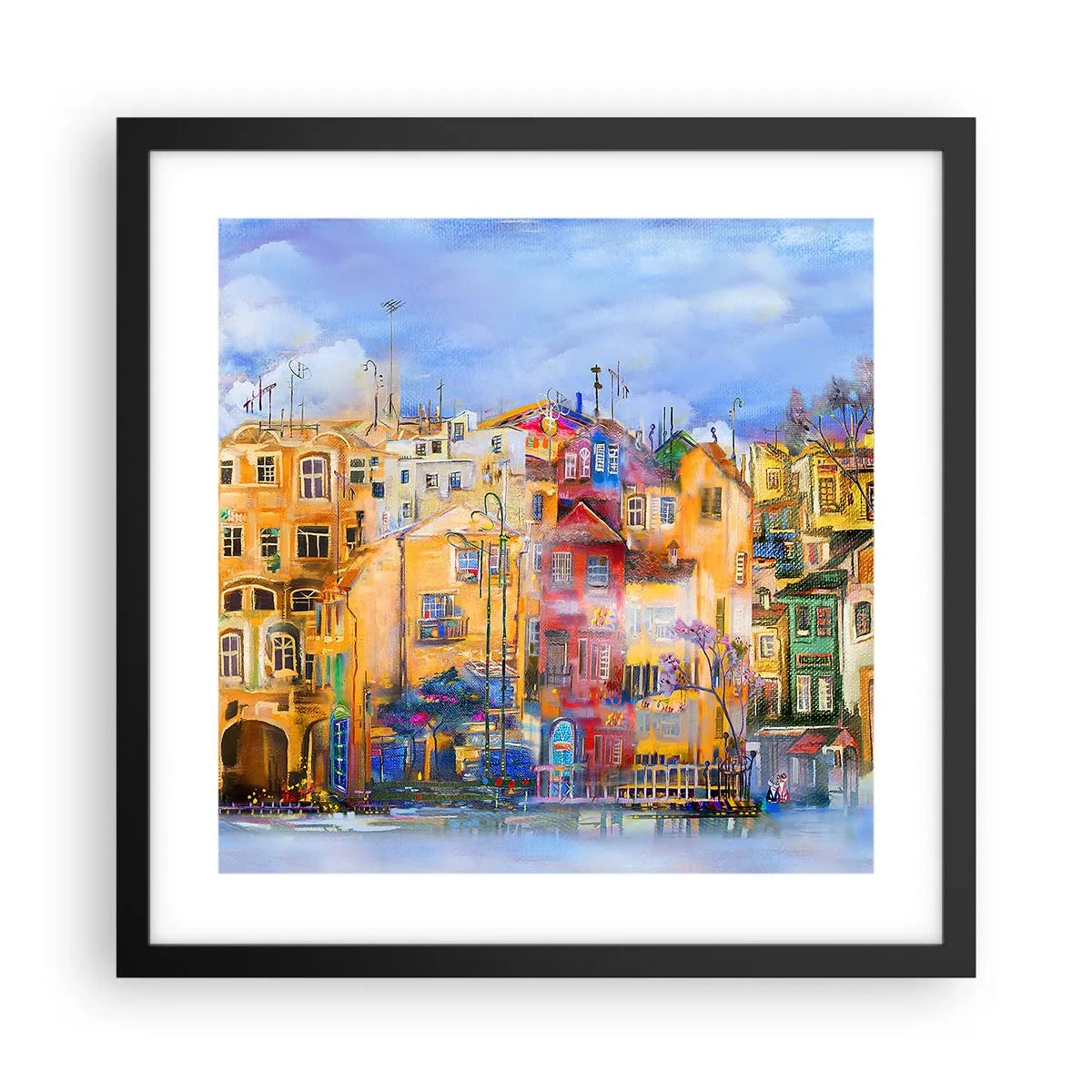Poster in cornice nera - Siamo insieme - 40x40 cm