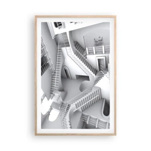 Poster in cornice rovere chiaro - Il paradosso dello spazio - 61x91 cm