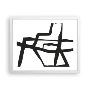 Poster in cornice bianca - Struttura bianca e nera - 50x40 cm